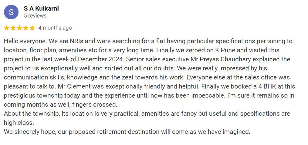 K Pune Testimonial Image