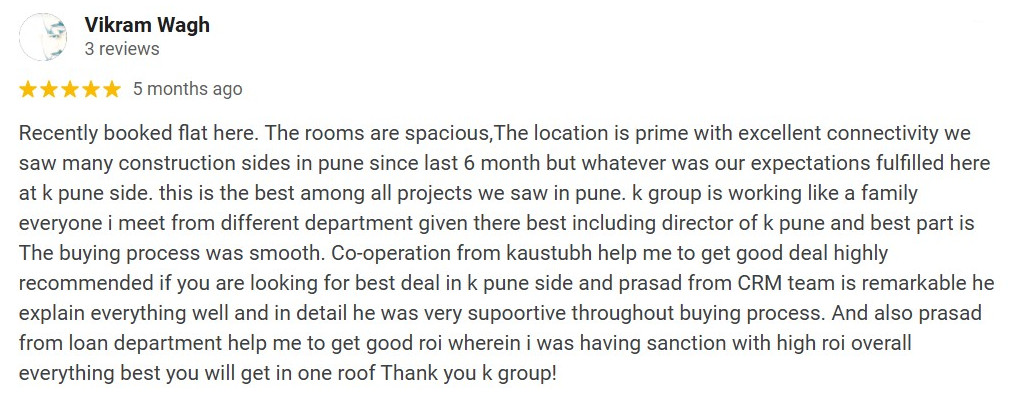 K Pune Testimonial Image