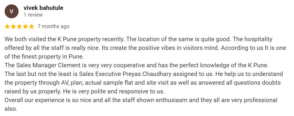 K Pune Testimonial Image