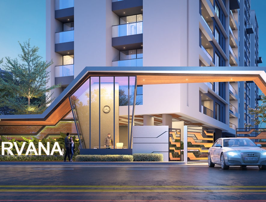 Nirvana project entrance gate and branding display